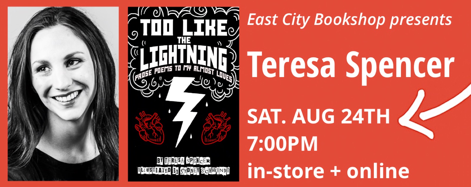 Company member Teresa Spencer's new book. Book launch at East City Bookshop https://www.taffetypunk.com